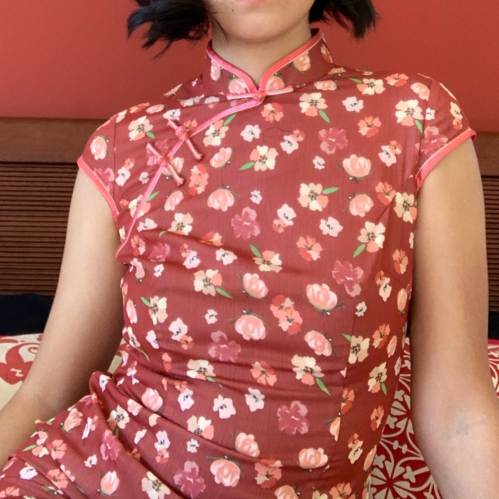 Red Floral Qipao Cheongsam